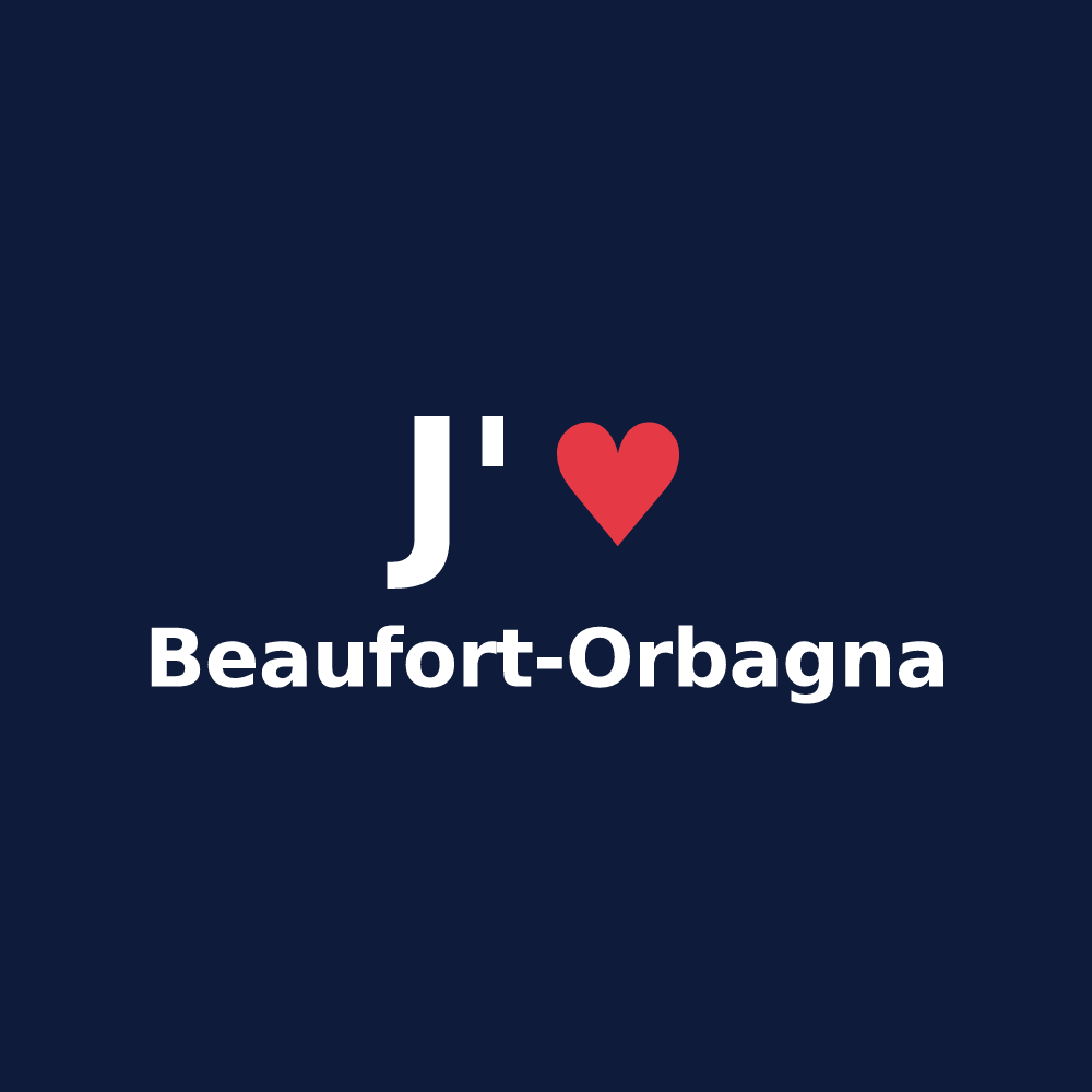 T-shirt personnalisé Beaufort-Orbagna — design J'aime Beaufort-Orbagna