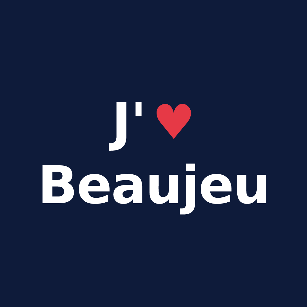 T-shirt personnalisé Beaujeu — design J'aime Beaujeu