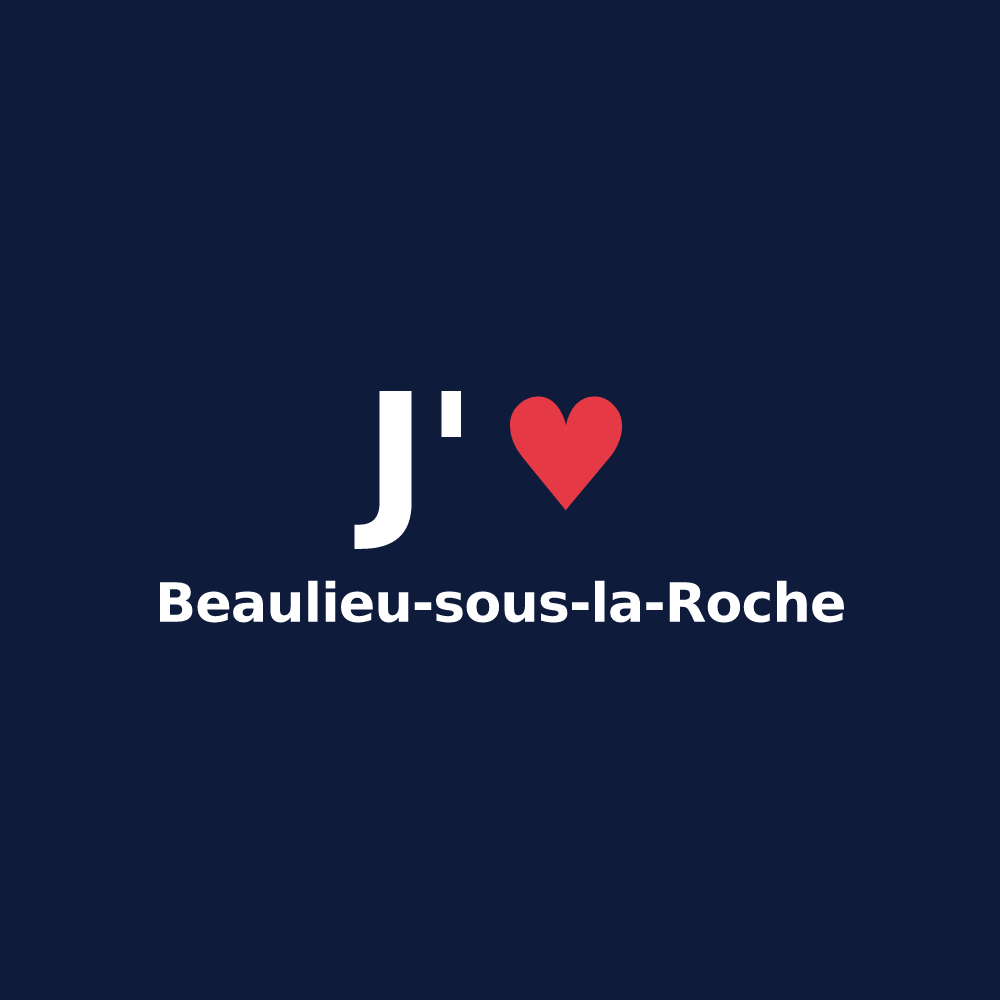 T-shirt personnalisé Beaulieu-sous-la-Roche — design J'aime Beaulieu-sous-la-Roche