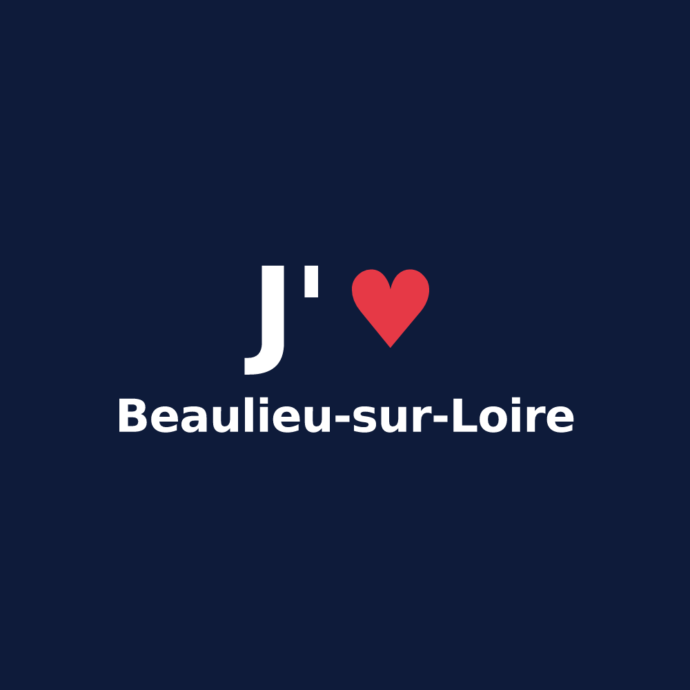 T-shirt personnalisé Beaulieu-sur-Loire — design J'aime Beaulieu-sur-Loire
