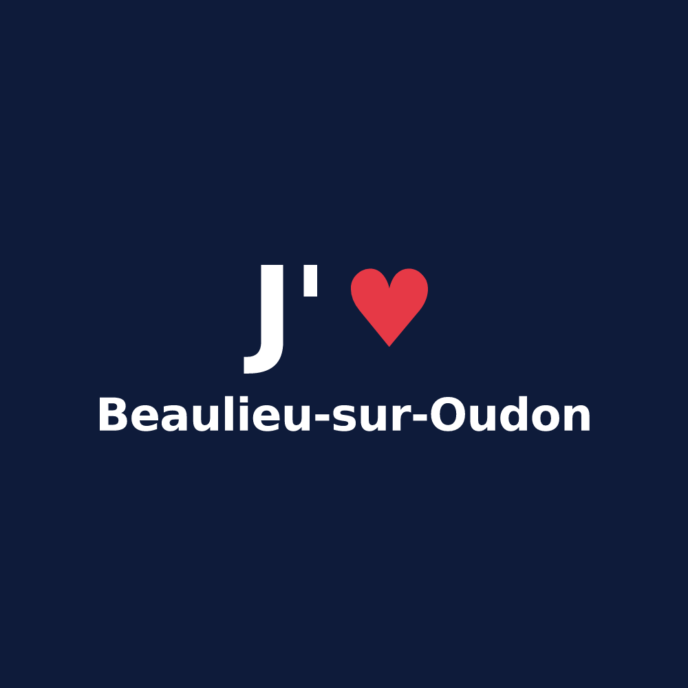 T-shirt personnalisé Beaulieu-sur-Oudon — design J'aime Beaulieu-sur-Oudon