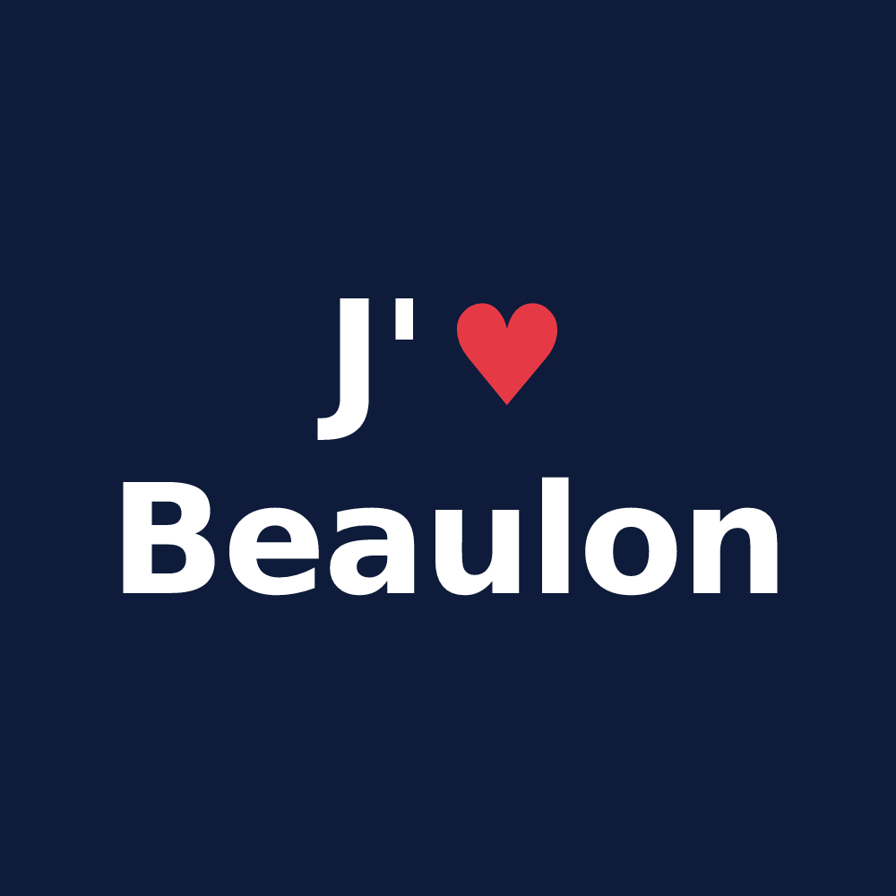 T-shirt personnalisé Beaulon — design J'aime Beaulon