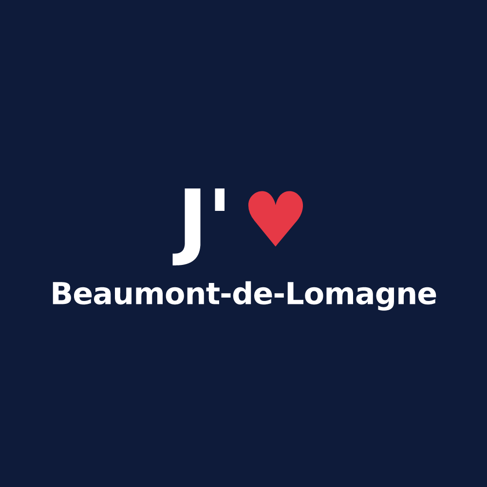 T-shirt personnalisé Beaumont-de-Lomagne — design J'aime Beaumont-de-Lomagne