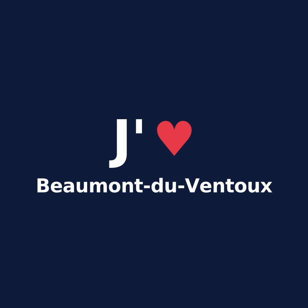T-shirt personnalisé Beaumont-du-Ventoux — design J'aime Beaumont-du-Ventoux