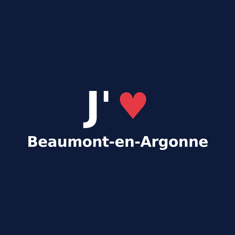 T-shirt personnalisé Beaumont-en-Argonne — design J'aime Beaumont-en-Argonne