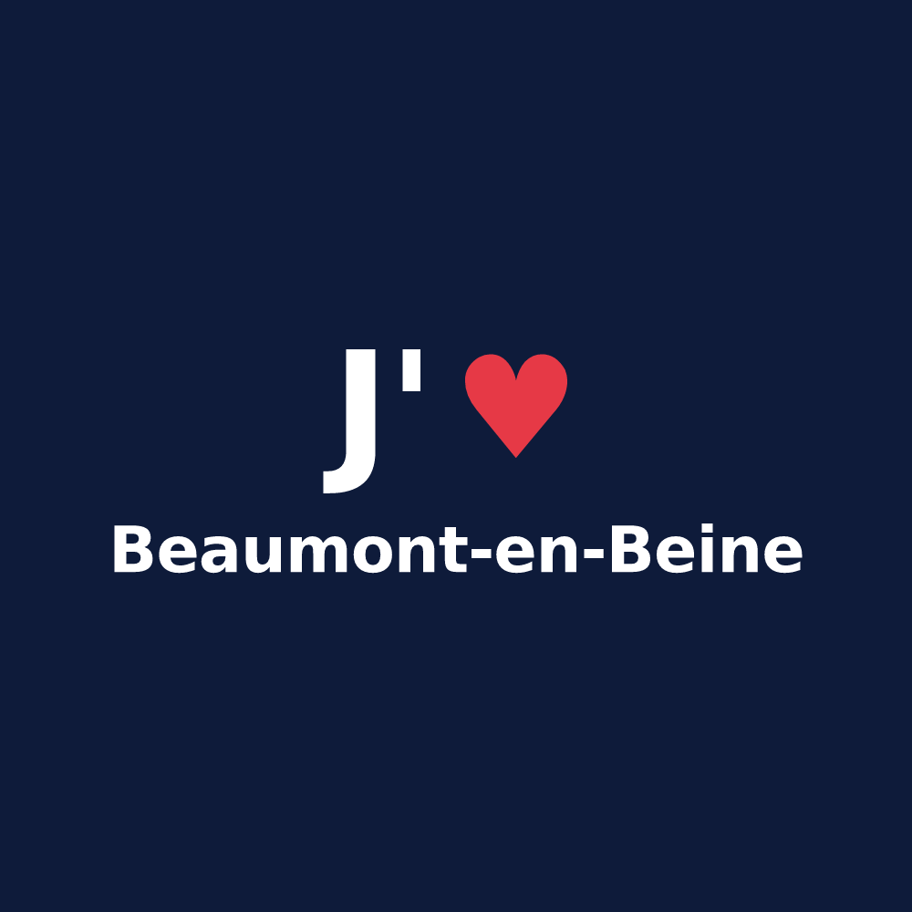 T-shirt personnalisé Beaumont-en-Beine — design J'aime Beaumont-en-Beine