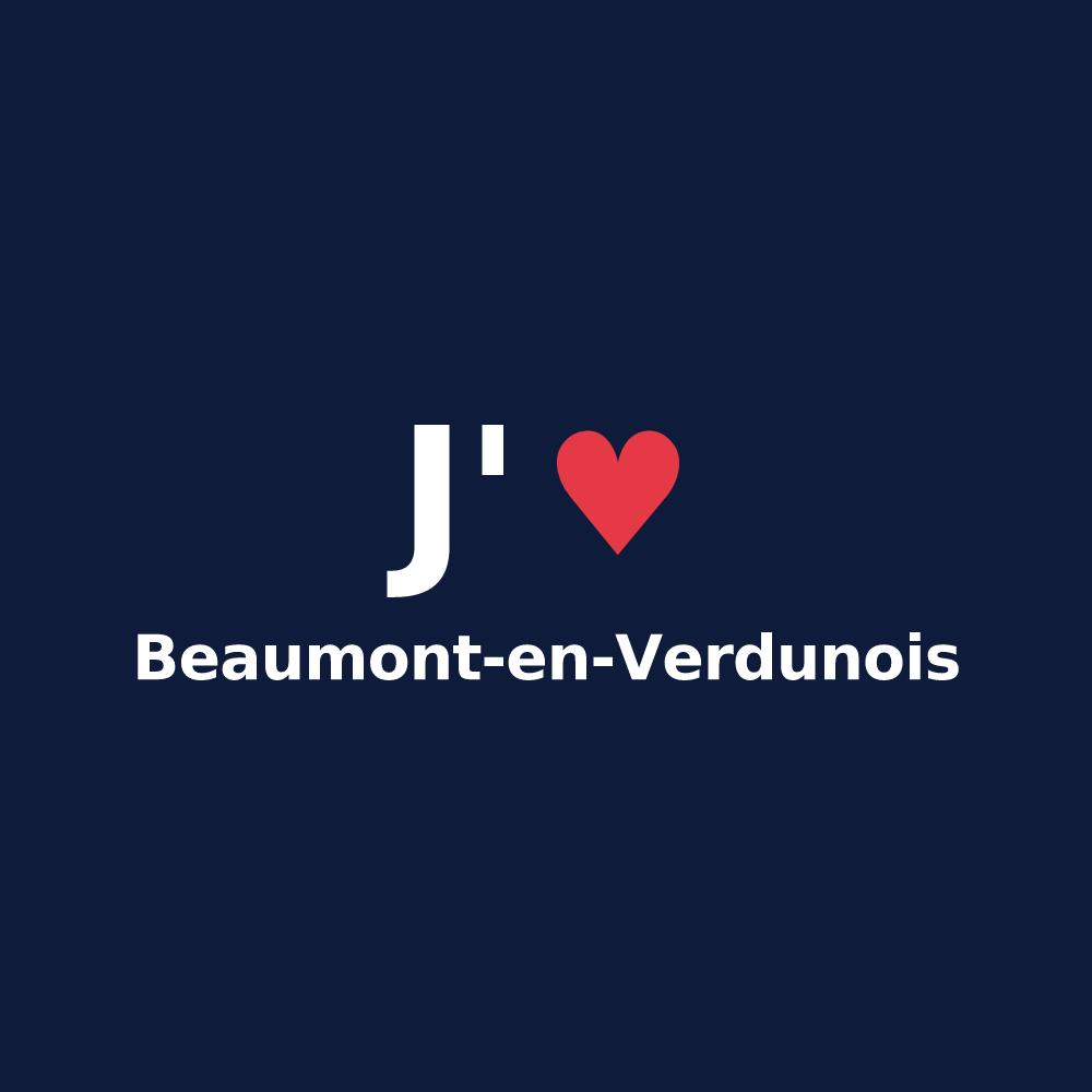 T-shirt personnalisé Beaumont-en-Verdunois — design J'aime Beaumont-en-Verdunois