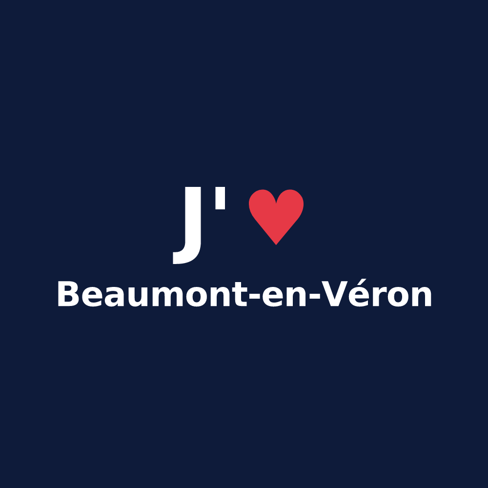 T-shirt personnalisé Beaumont-en-Véron — design J'aime Beaumont-en-Véron