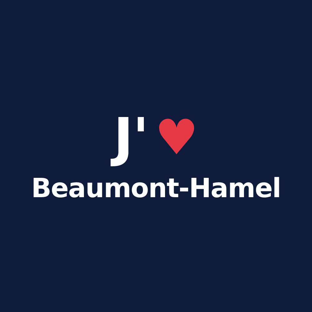 T-shirt personnalisé Beaumont-Hamel — design J'aime Beaumont-Hamel