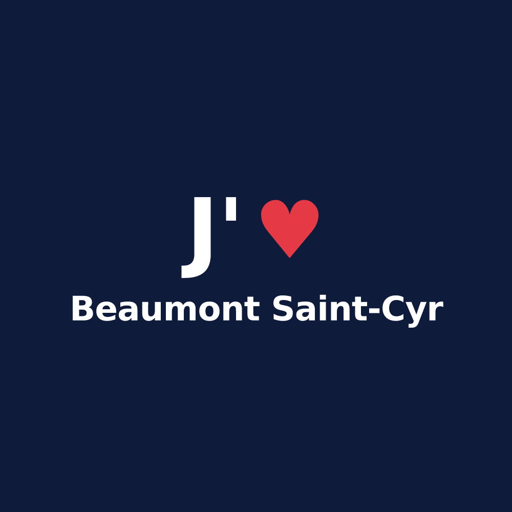 T-shirt personnalisé Beaumont Saint-Cyr — design J'aime Beaumont Saint-Cyr