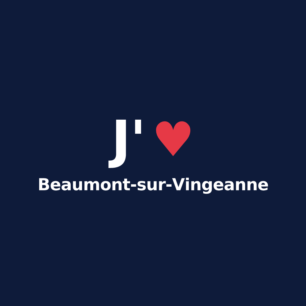 T-shirt personnalisé Beaumont-sur-Vingeanne — design J'aime Beaumont-sur-Vingeanne