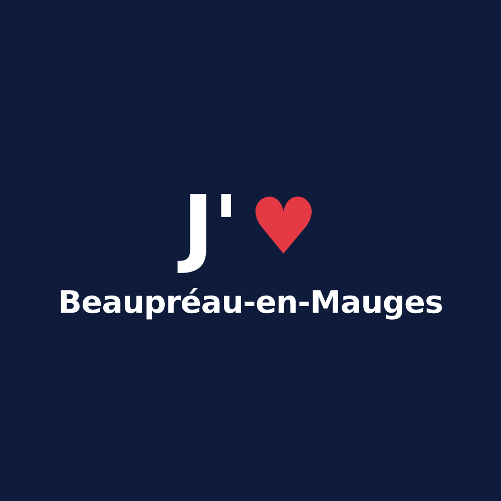 T-shirt personnalisé Beaupréau-en-Mauges — design J'aime Beaupréau-en-Mauges