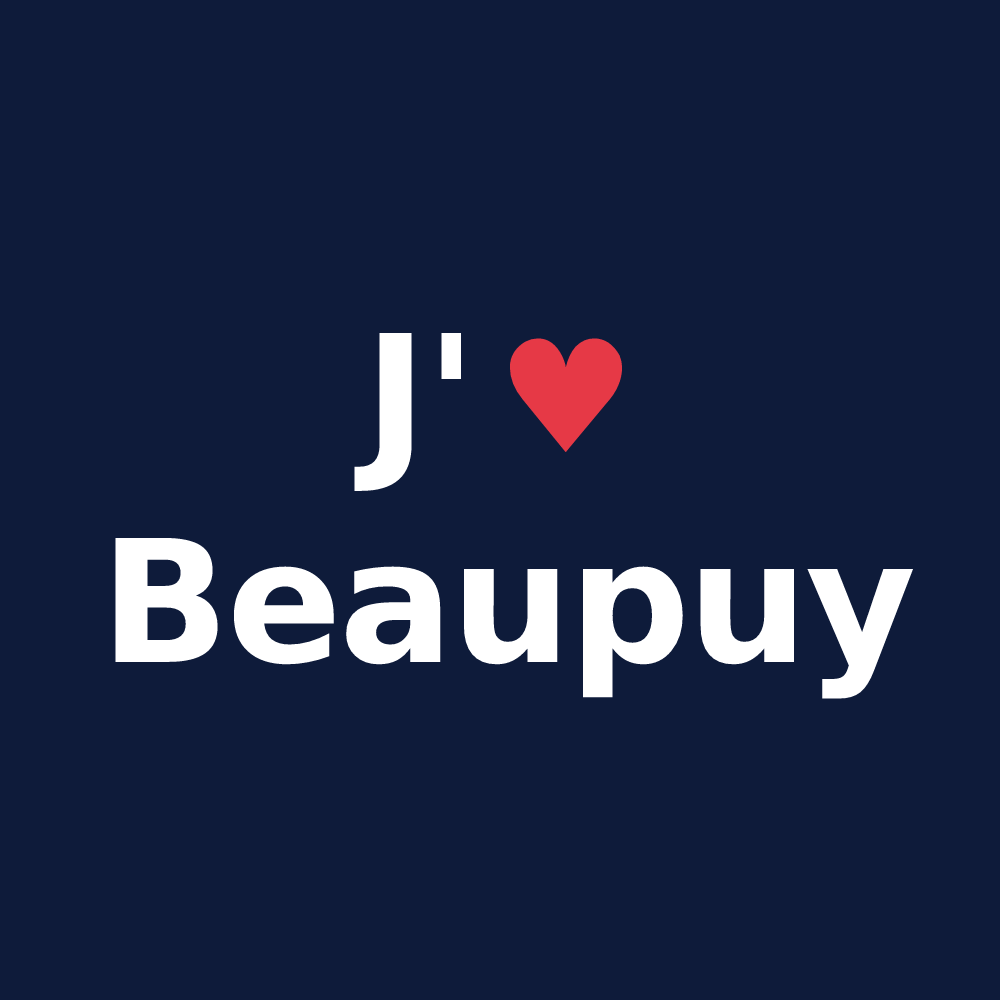 T-shirt personnalisé Beaupuy — design J'aime Beaupuy