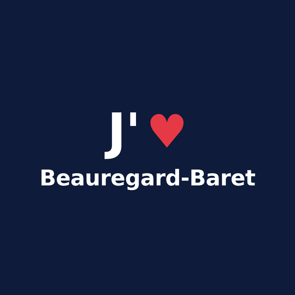 T-shirt personnalisé Beauregard-Baret — design J'aime Beauregard-Baret