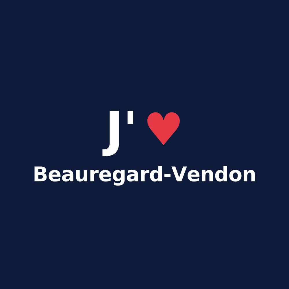 T-shirt personnalisé Beauregard-Vendon — design J'aime Beauregard-Vendon
