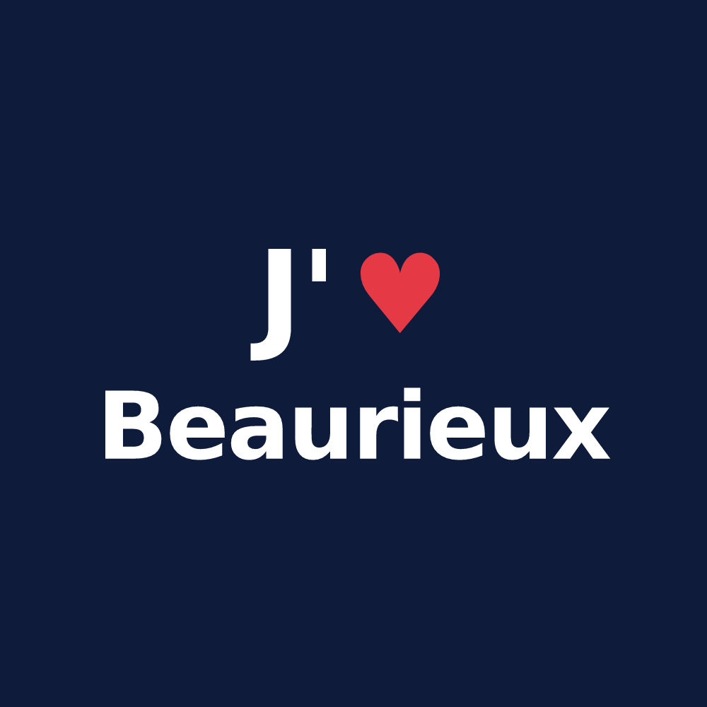 T-shirt personnalisé Beaurieux — design J'aime Beaurieux