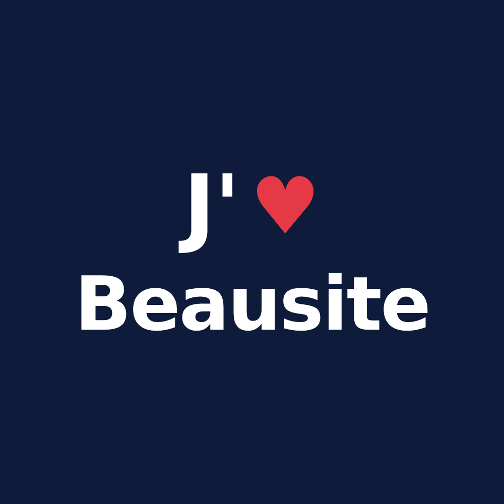 T-shirt personnalisé Beausite — design J'aime Beausite