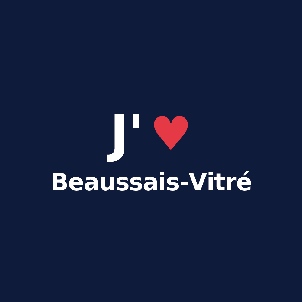 T-shirt personnalisé Beaussais-Vitré — design J'aime Beaussais-Vitré
