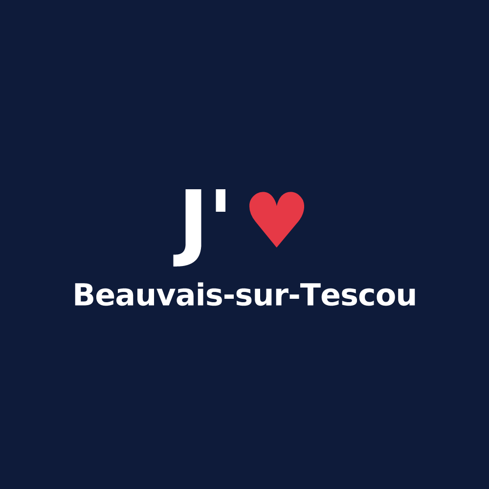 T-shirt personnalisé Beauvais-sur-Tescou — design J'aime Beauvais-sur-Tescou