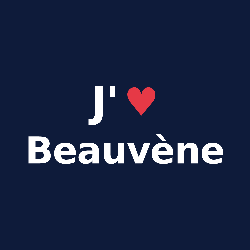T-shirt personnalisé Beauvène — design J'aime Beauvène