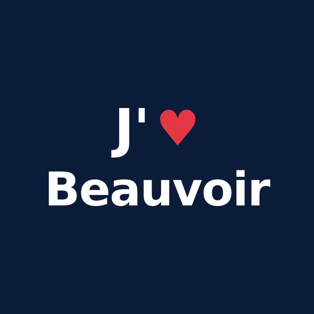 T-shirt personnalisé Beauvoir — design J'aime Beauvoir