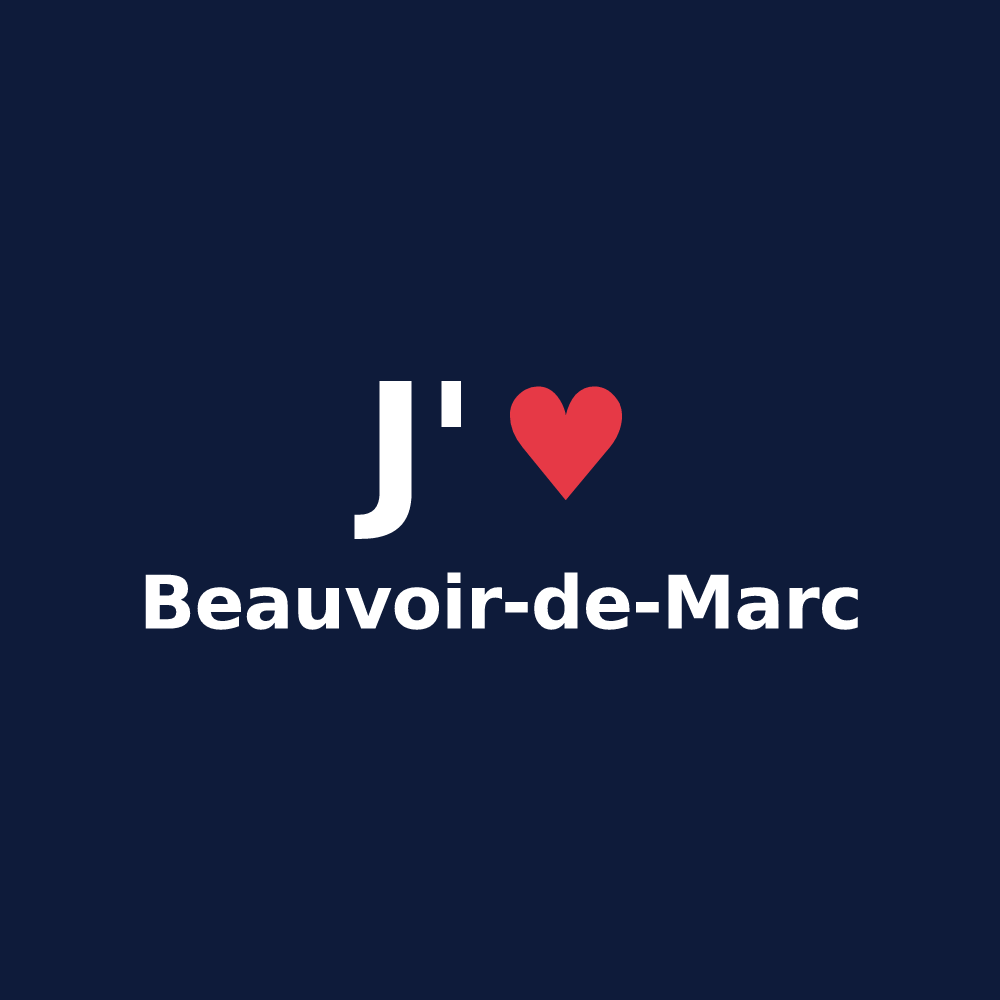 T-shirt personnalisé Beauvoir-de-Marc — design J'aime Beauvoir-de-Marc