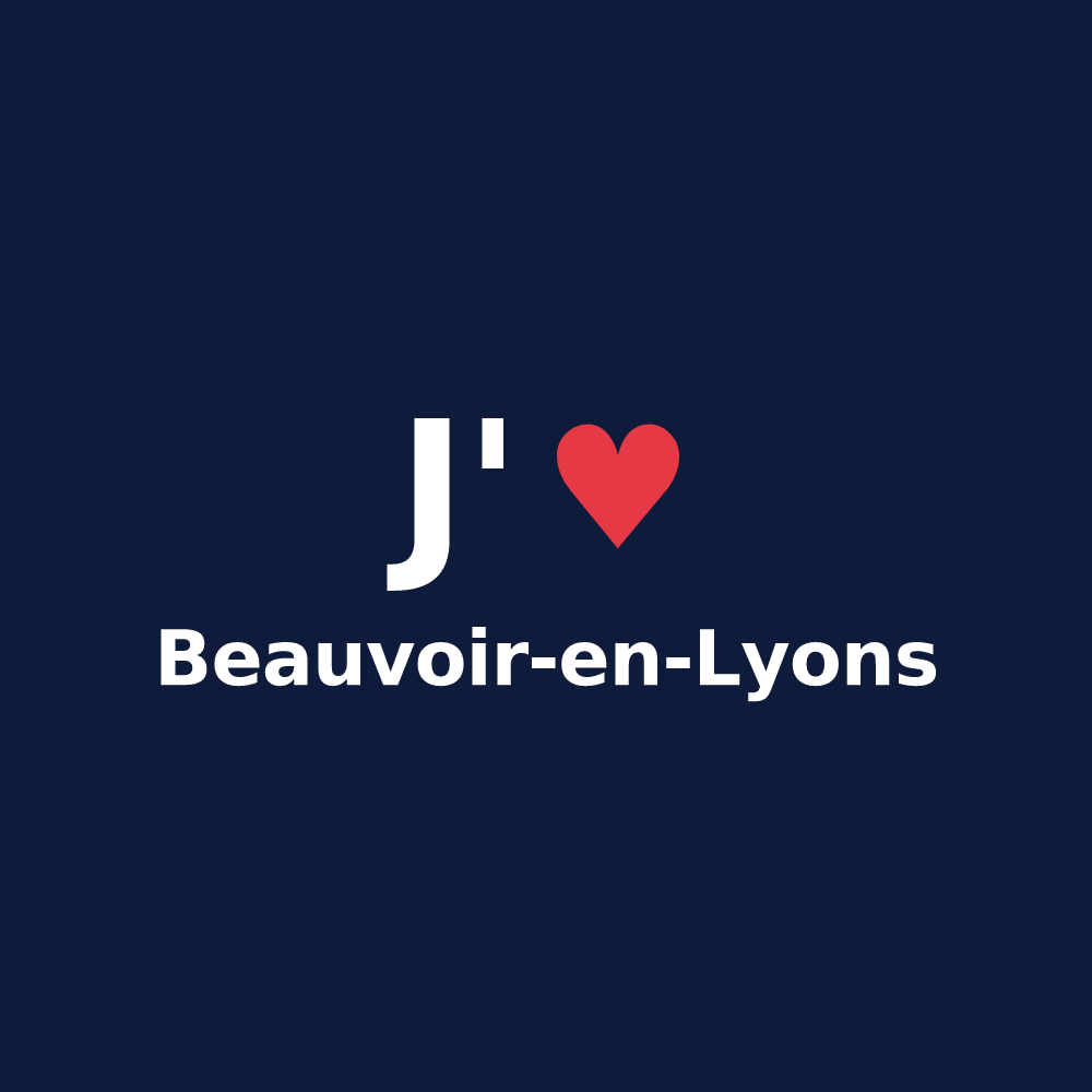 T-shirt personnalisé Beauvoir-en-Lyons — design J'aime Beauvoir-en-Lyons
