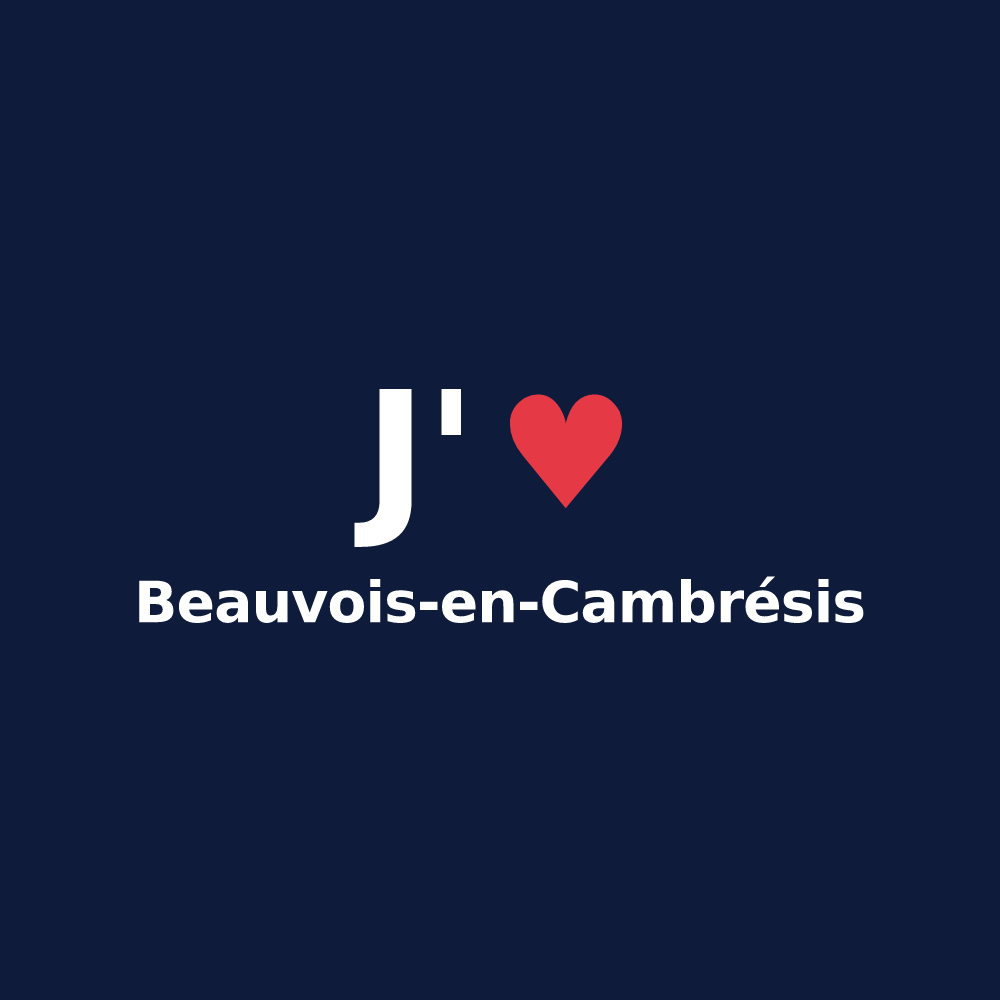 T-shirt personnalisé Beauvois-en-Cambrésis — design J'aime Beauvois-en-Cambrésis