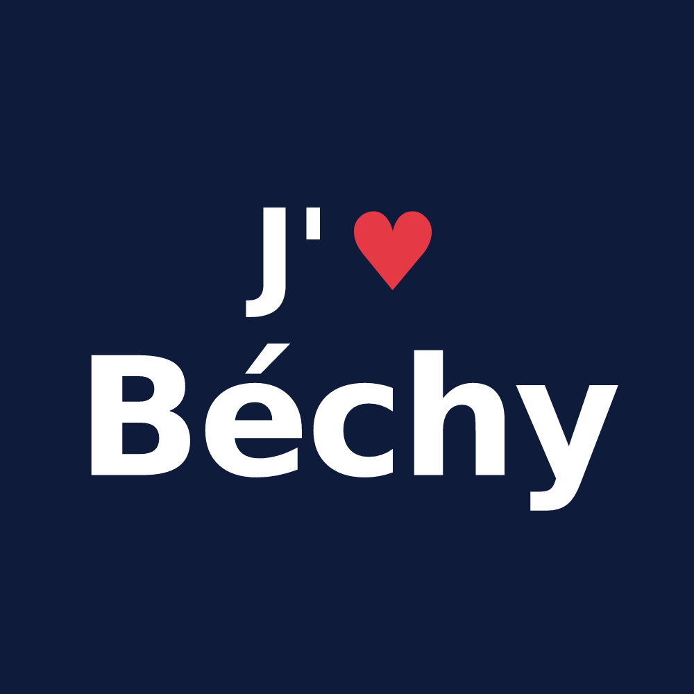 T-shirt personnalisé Béchy — design J'aime Béchy