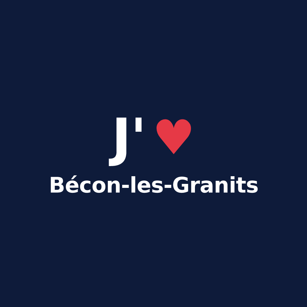 T-shirt personnalisé Bécon-les-Granits — design J'aime Bécon-les-Granits