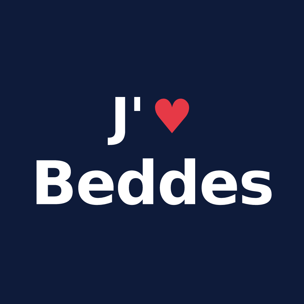 T-shirt personnalisé Beddes — design J'aime Beddes