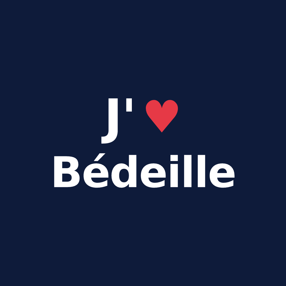 T-shirt personnalisé Bédeille — design J'aime Bédeille