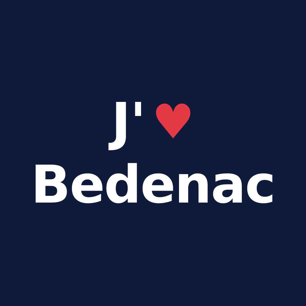 T-shirt personnalisé Bedenac — design J'aime Bedenac