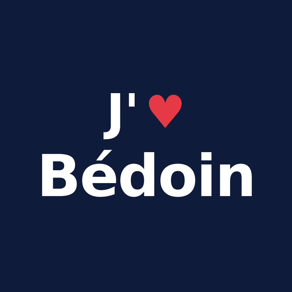 T-shirt personnalisé Bédoin — design J'aime Bédoin