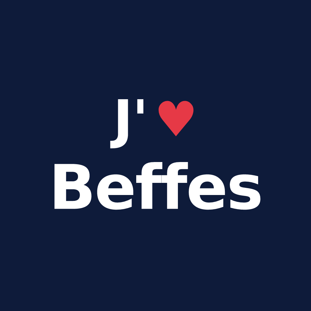 T-shirt personnalisé Beffes — design J'aime Beffes