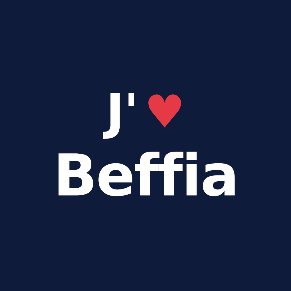 T-shirt personnalisé Beffia — design J'aime Beffia