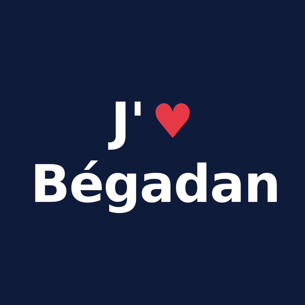 T-shirt personnalisé Bégadan — design J'aime Bégadan