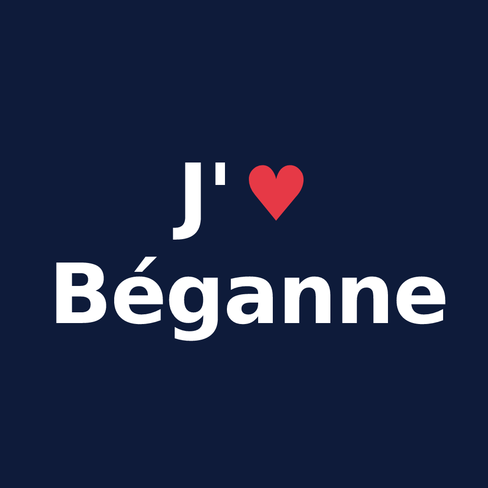 T-shirt personnalisé Béganne — design J'aime Béganne