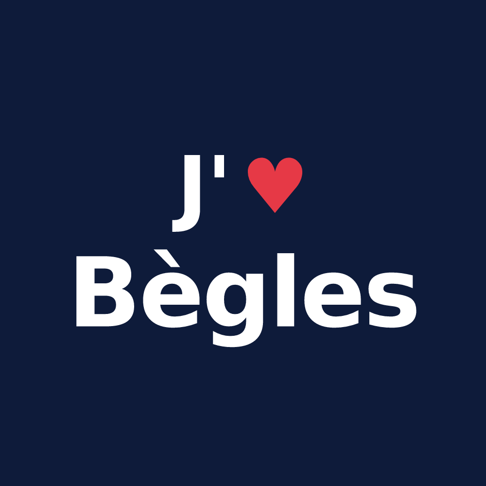T-shirt personnalisé Bègles — design J'aime Bègles