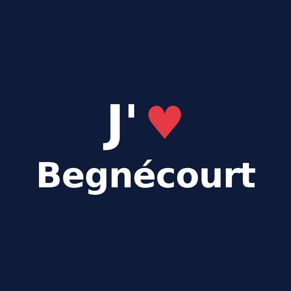T-shirt personnalisé Begnécourt — design J'aime Begnécourt