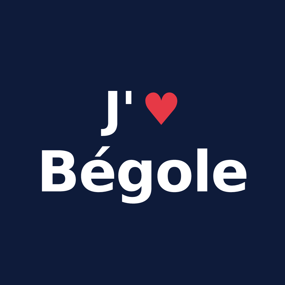 T-shirt personnalisé Bégole — design J'aime Bégole