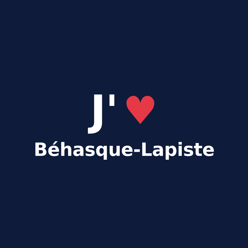 T-shirt personnalisé Béhasque-Lapiste — design J'aime Béhasque-Lapiste