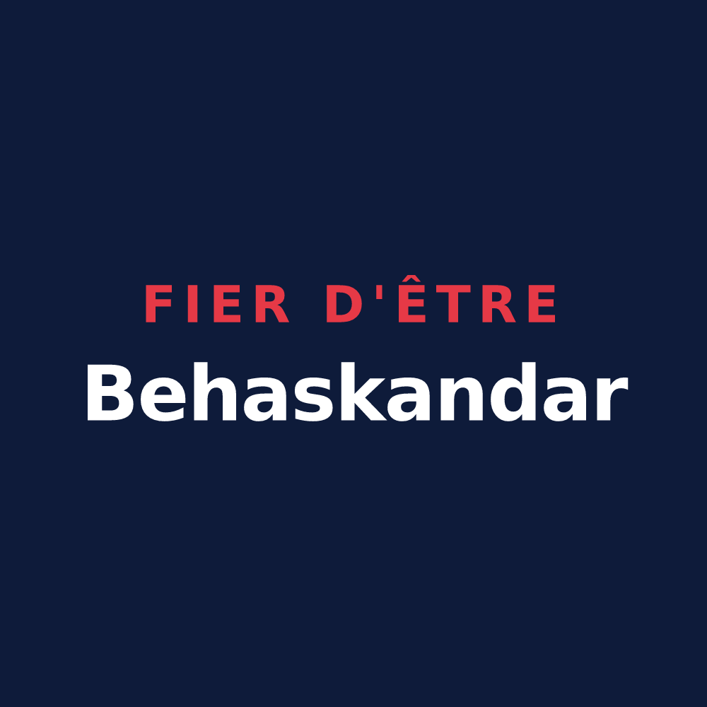 T-shirt « Fier d'être Behaskandar » — design pour Béhasque-Lapiste