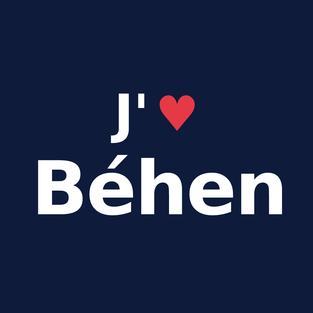 T-shirt personnalisé Béhen — design J'aime Béhen