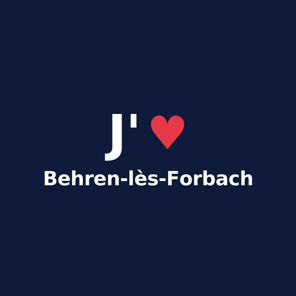 T-shirt personnalisé Behren-lès-Forbach — design J'aime Behren-lès-Forbach