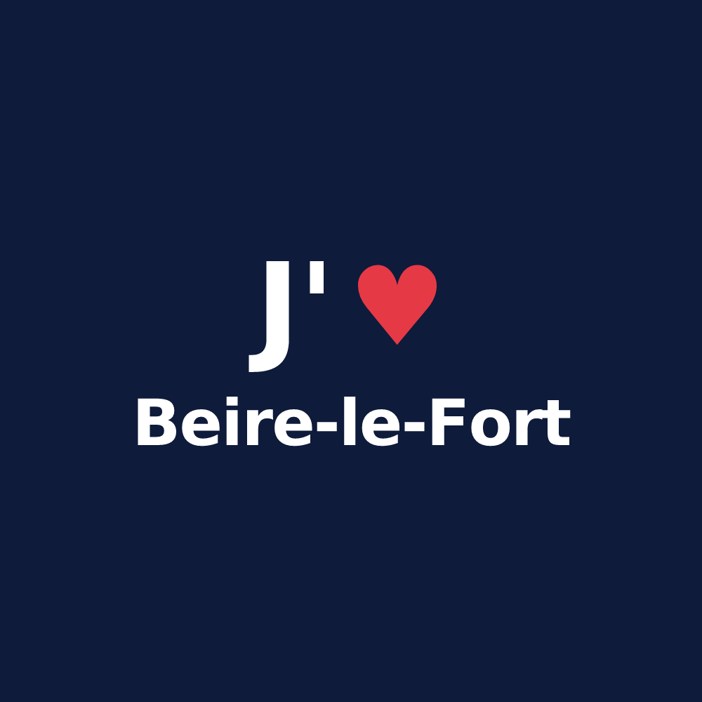 T-shirt personnalisé Beire-le-Fort — design J'aime Beire-le-Fort