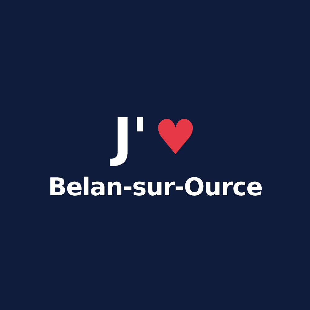 T-shirt personnalisé Belan-sur-Ource — design J'aime Belan-sur-Ource