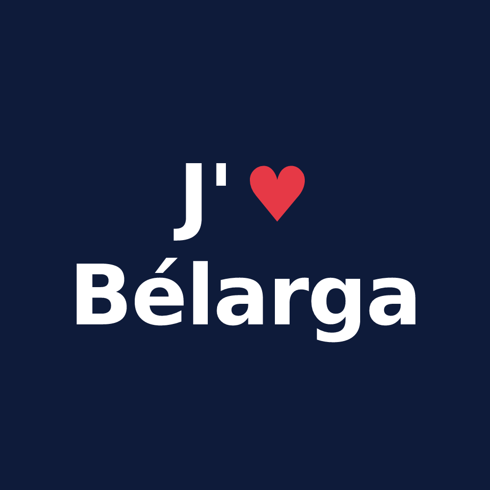 T-shirt personnalisé Bélarga — design J'aime Bélarga