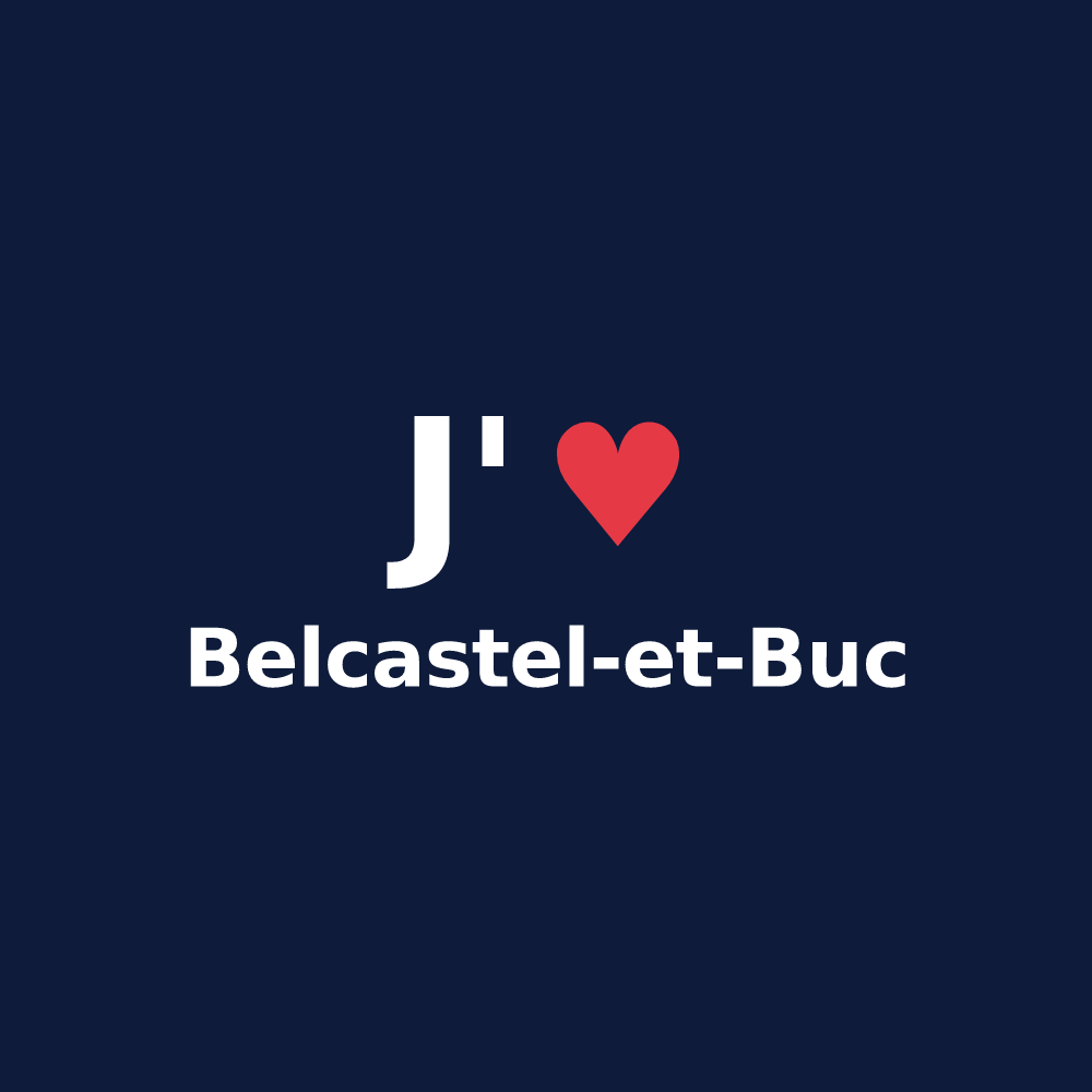 T-shirt personnalisé Belcastel-et-Buc — design J'aime Belcastel-et-Buc