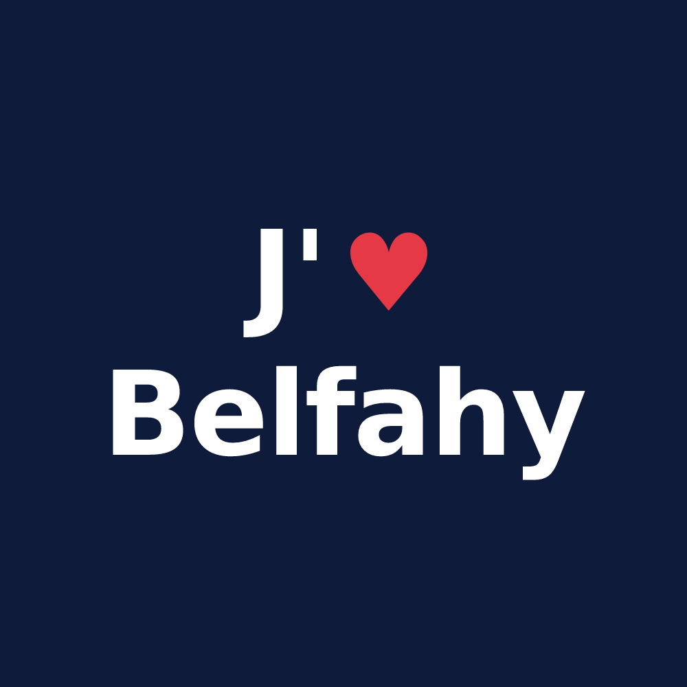 T-shirt personnalisé Belfahy — design J'aime Belfahy